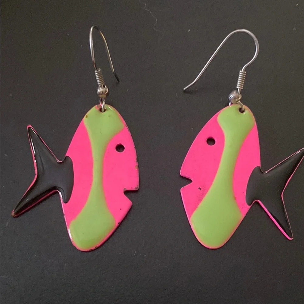Vibrant Fish-Shaped Earrings